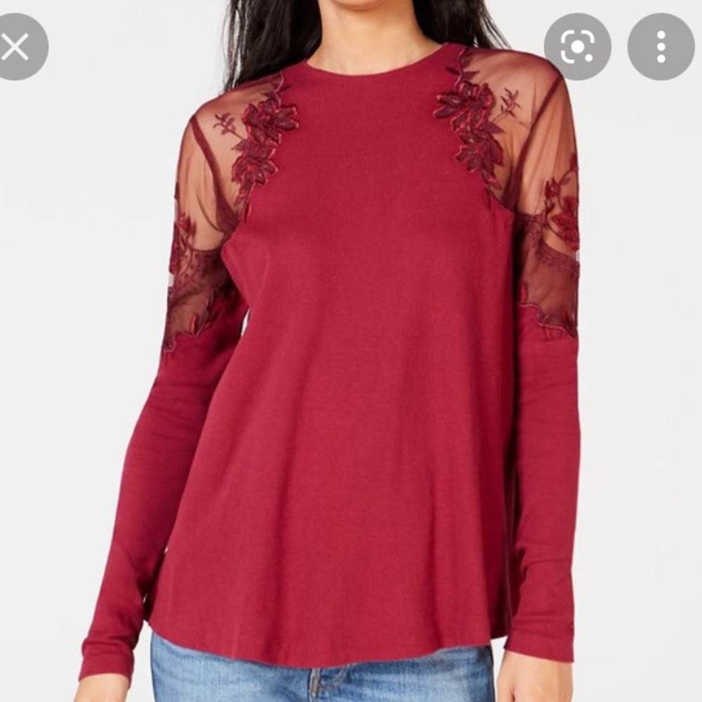 Free People Daniella lace sweater
